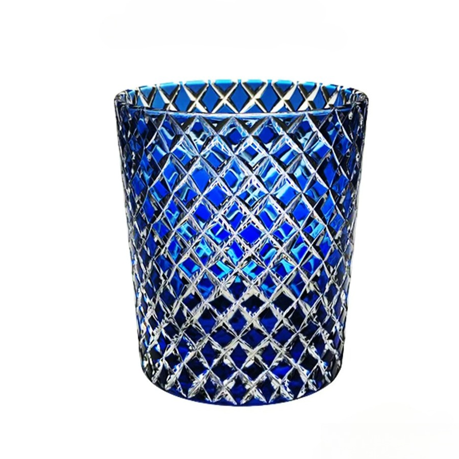 Edo Kiriko "Modern Shippo" Crystal Whiskey Glass
