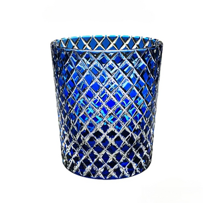 Edo Kiriko "Modern Shippo" Crystal Whiskey Glass