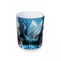 Edo Kiriko "Sacred Crane" Crystal Whiskey Glass