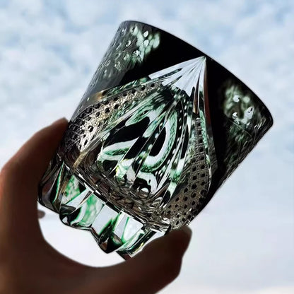 Edo Kiriko "Serpent of Fortune"  Whiskey Glass