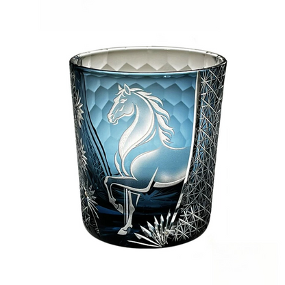 Edo Kiriko "Steed of Success" Crystal Whiskey Glass