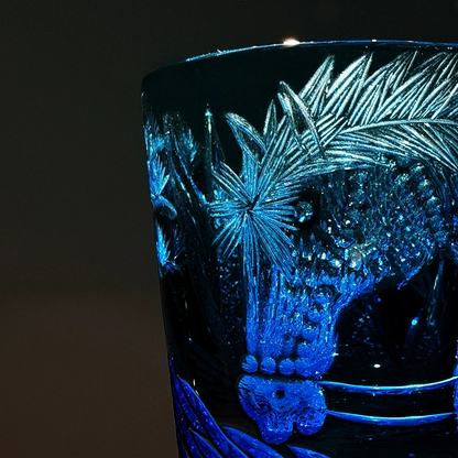 Edo Kiriko "Tang Stallion" Crystal Whiskey Glass