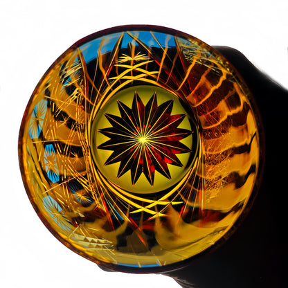 Edo Kiriko Handcrafted Gilded Dome Whiskey Glass