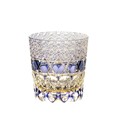 Edo Kiriko "Amethyst Fluorite" Crystal Whiskey Glass