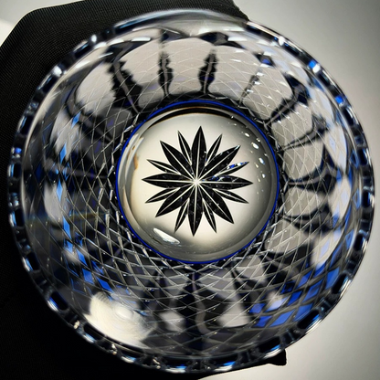 Edo Kiriko "Modern Shippo" Crystal Whiskey Glass