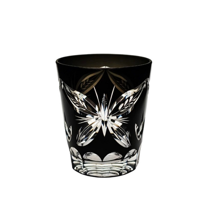 Edo Kiriko "Ink Butterfly" Whiskey Glass