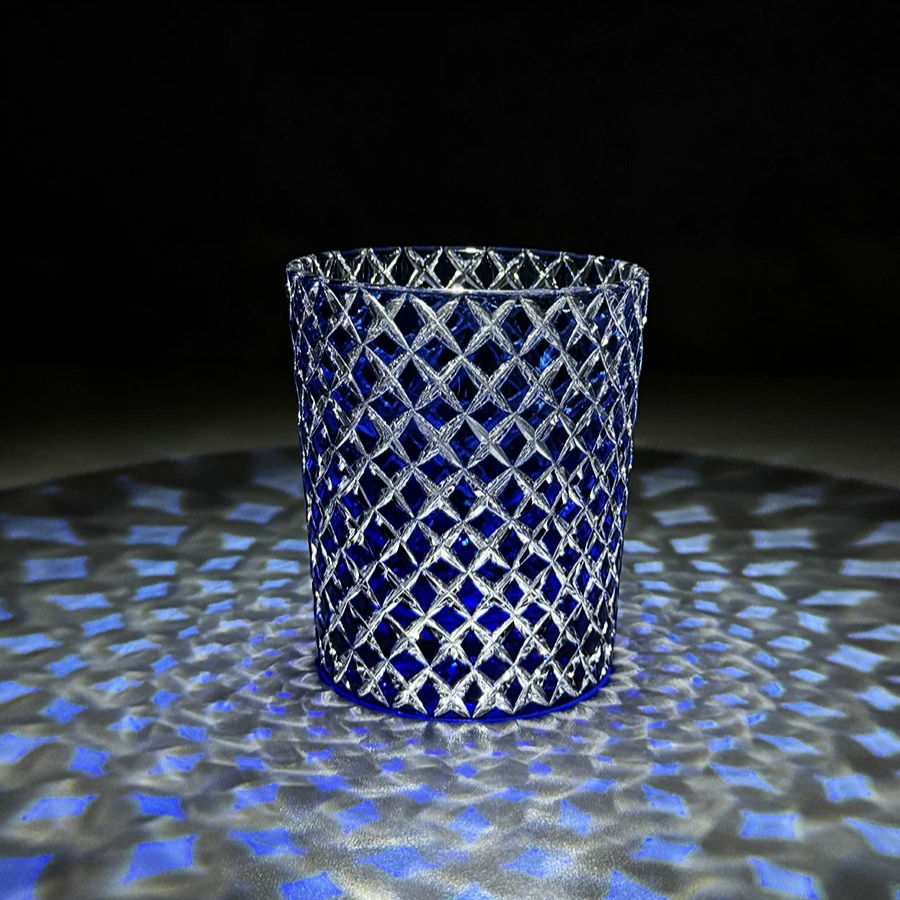 Edo Kiriko "Modern Shippo" Crystal Whiskey Glass