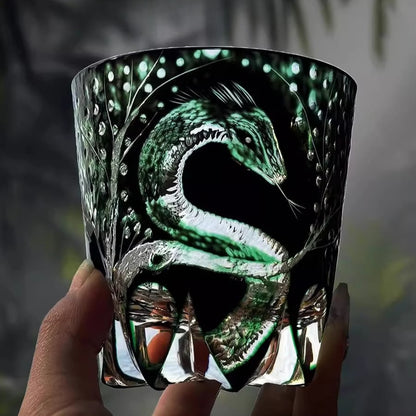 Edo Kiriko "Serpent of Fortune"  Whiskey Glass