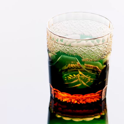 Edo Kiriko "Mount Fuji" Whiskeyl Glass