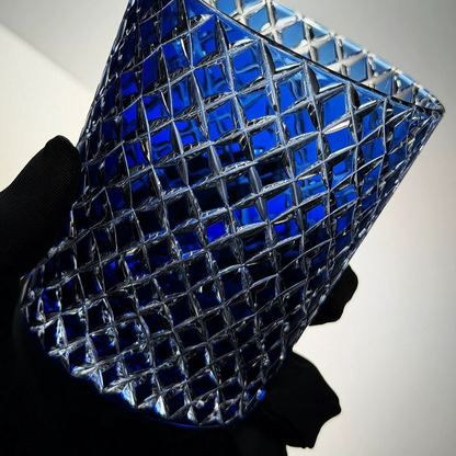 Edo Kiriko "Modern Shippo" Crystal Whiskey Glass